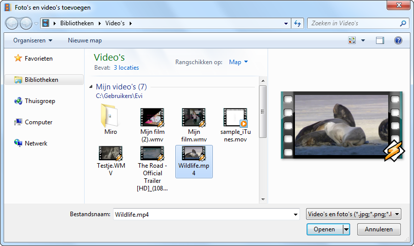 how to open avi files in windows live movie maker